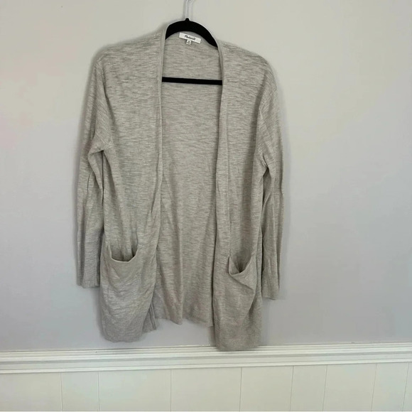 Madewell Women’s Long Sleeve Open Front Gray Cardigan with Pockets Sz XS GUC - Picture 2 of 7